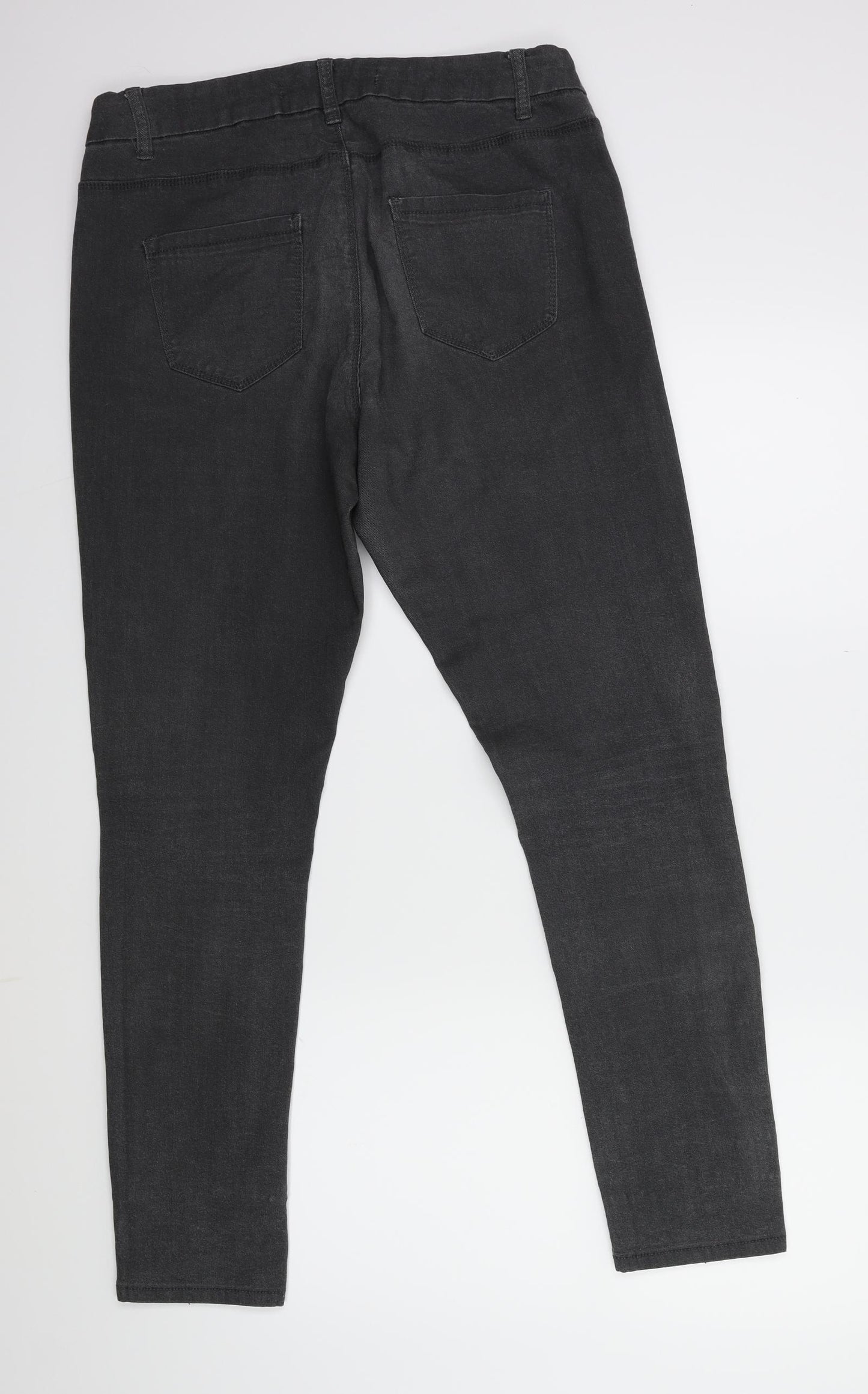NXT Womens Grey Striped Denim Skinny Jeans Size 16 L29 in