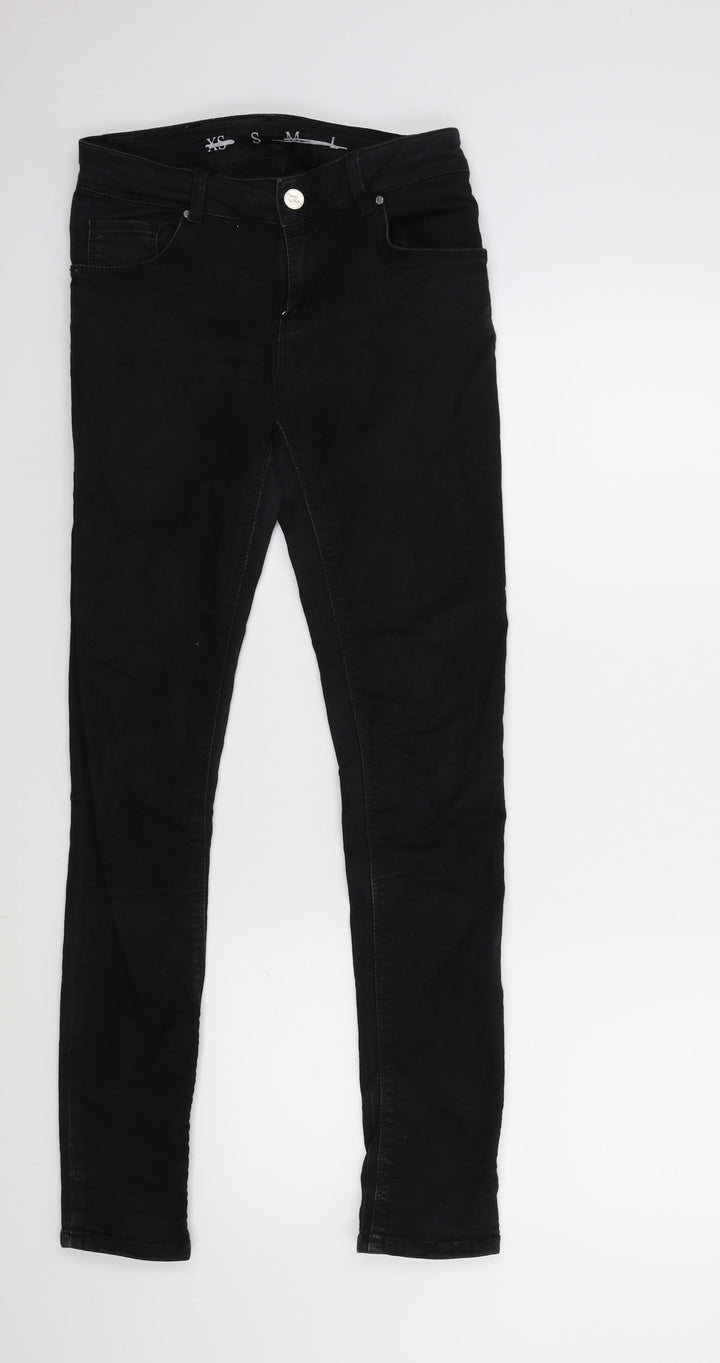 Never denim Womens Black Denim Skinny Jeans Size S L30 in