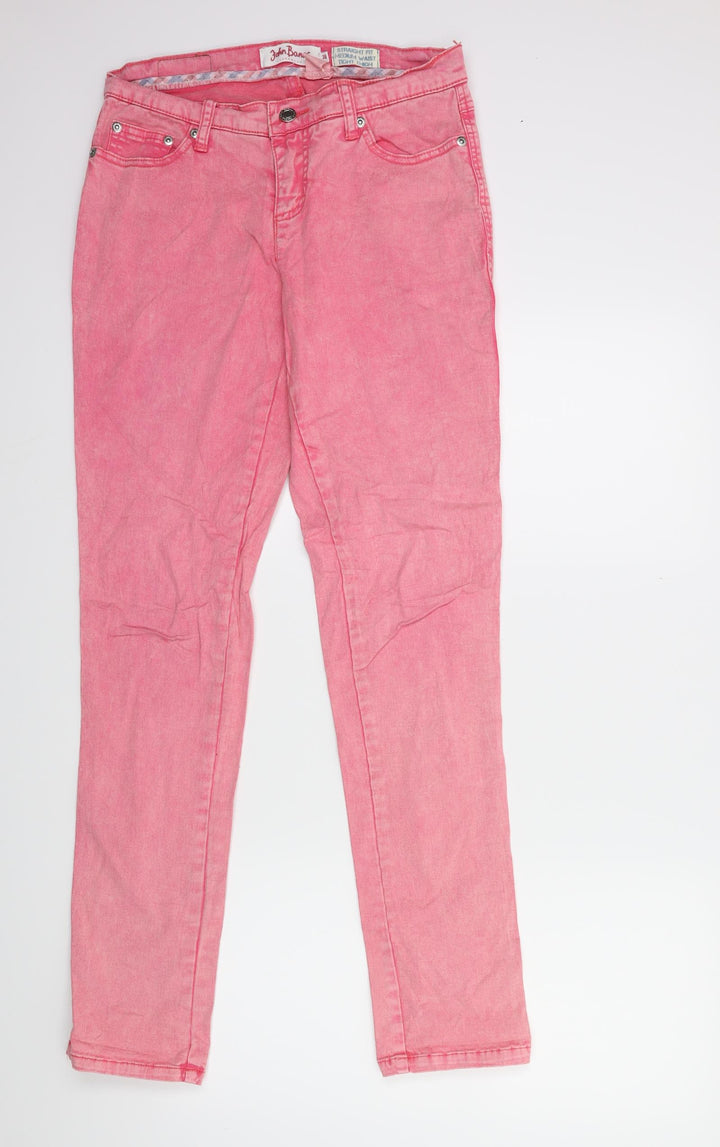 John Boner Womens Pink  Denim Skinny Jeans Size 10 L30 in