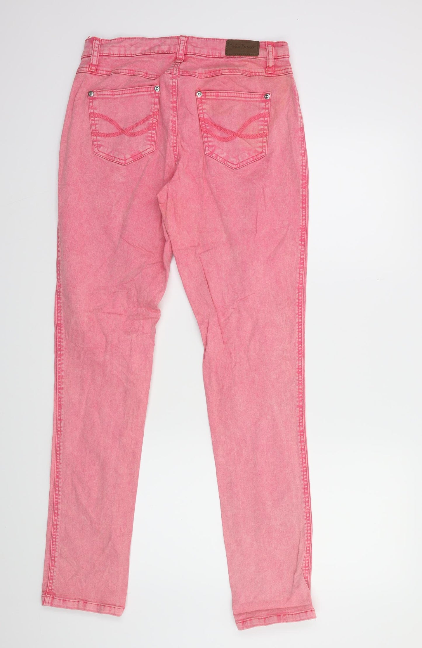 John Boner Womens Pink  Denim Skinny Jeans Size 10 L30 in