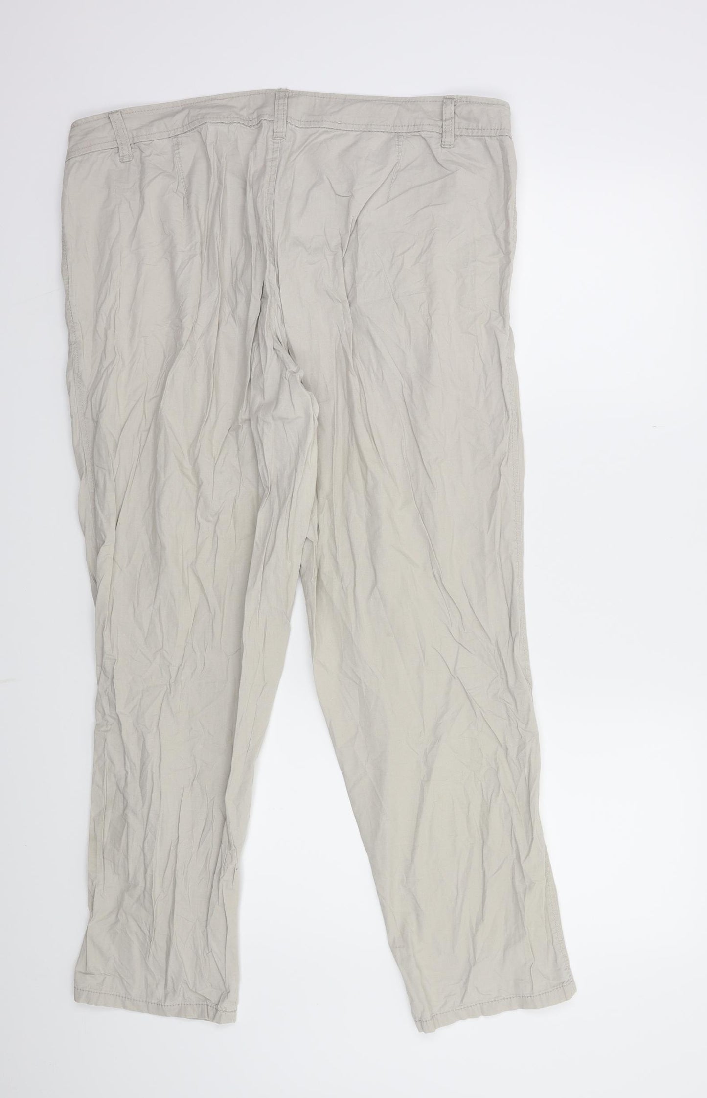 Sheego Womens Grey   Cargo Trousers Size 20 L28 in