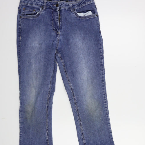 Preworn Womens Blue  Denim Cropped Jeans Size 30 in L22 in