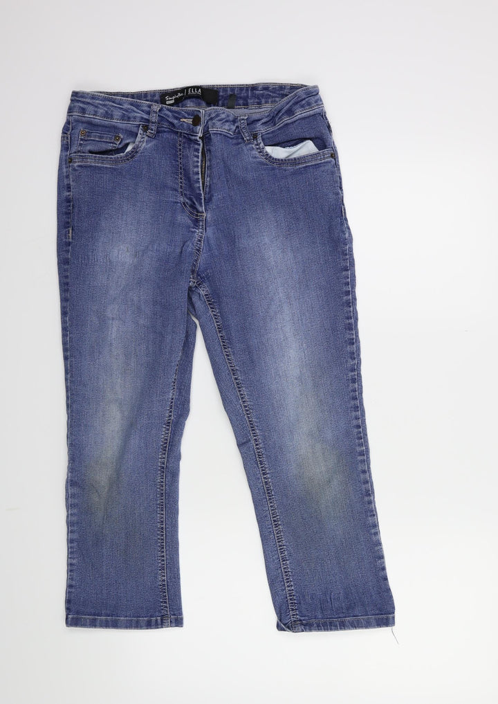 Preworn Womens Blue Denim Cropped Jeans Size 30 in L22 in