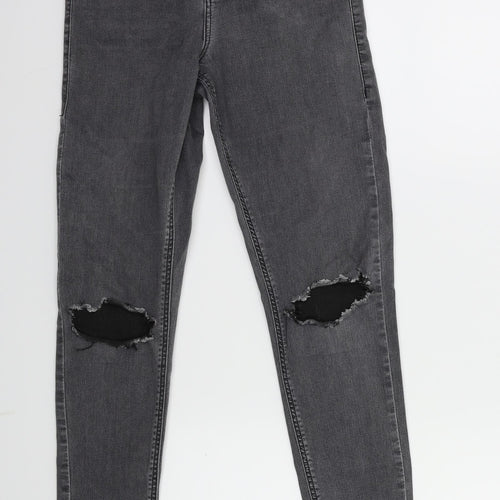 Topshop Womens Grey  Denim Skinny Jeans Size 28 in L32 in