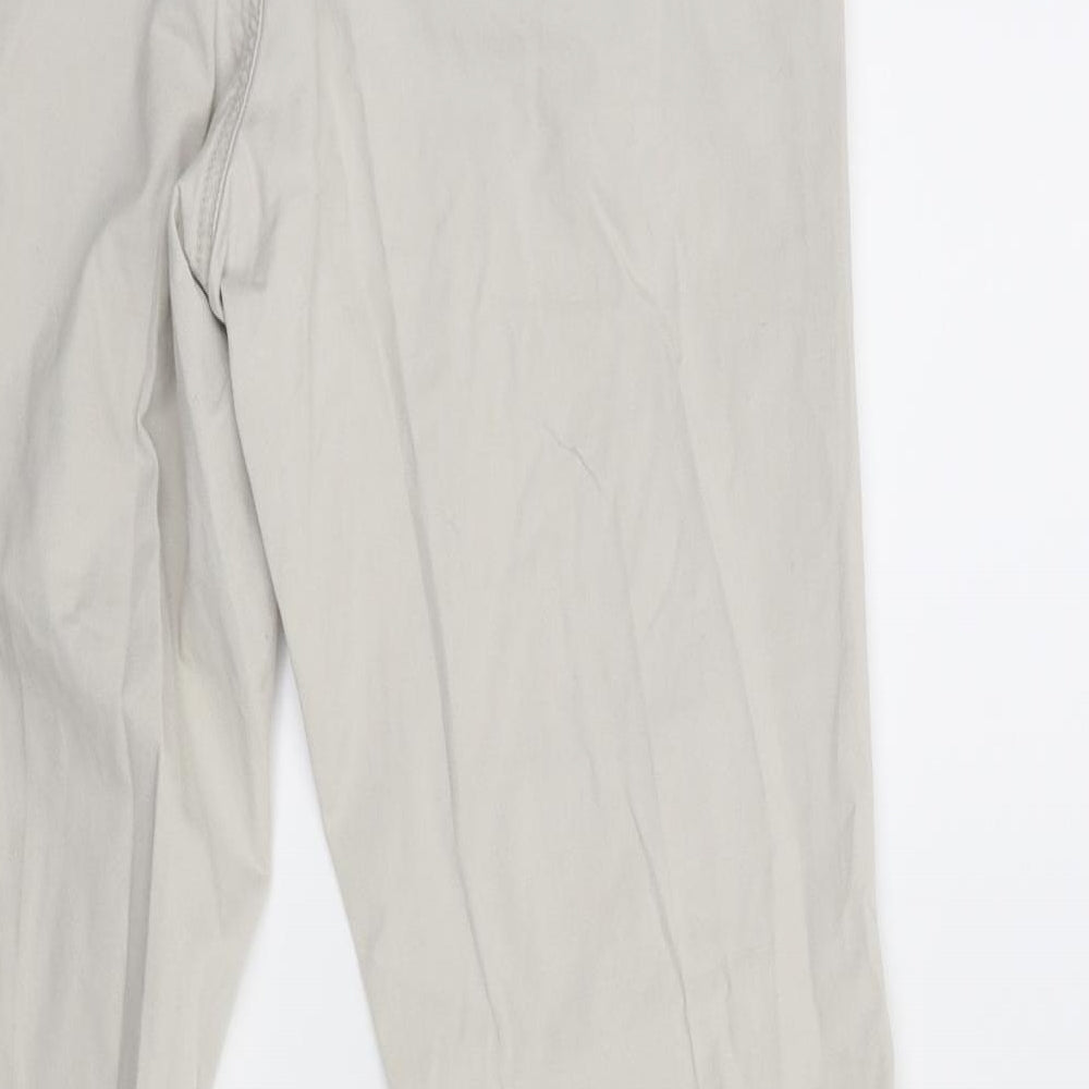 H&M Womens Grey   Chino Trousers Size 8 L28 in