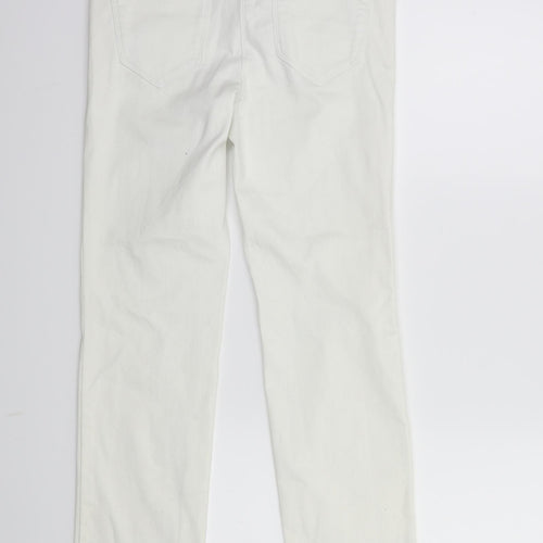 NEXT Womens White  Denim Straight Jeans Size 8 L28 in