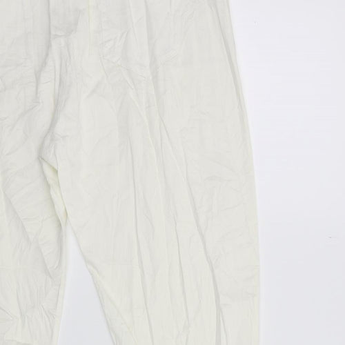 fraternity women Womens White   Trousers  Size 18 L27 in