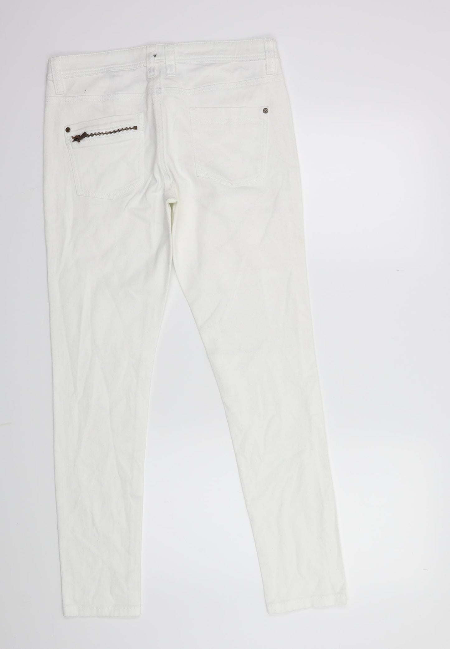 NEXT Womens White  Denim Skinny Jeans Size 12 L29 in