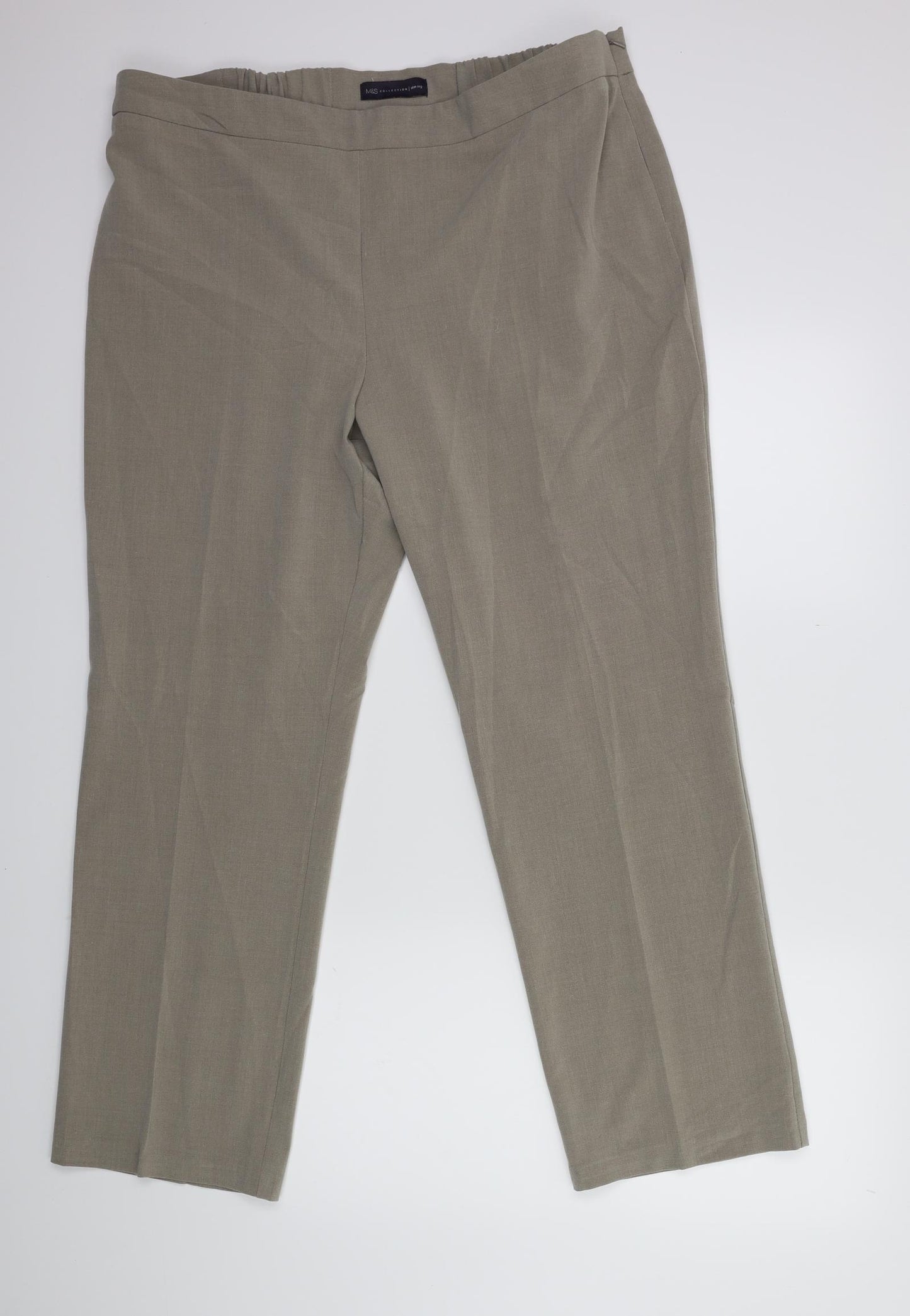 Marks and Spencer Womens Grey    Trousers Size 18 L29 in