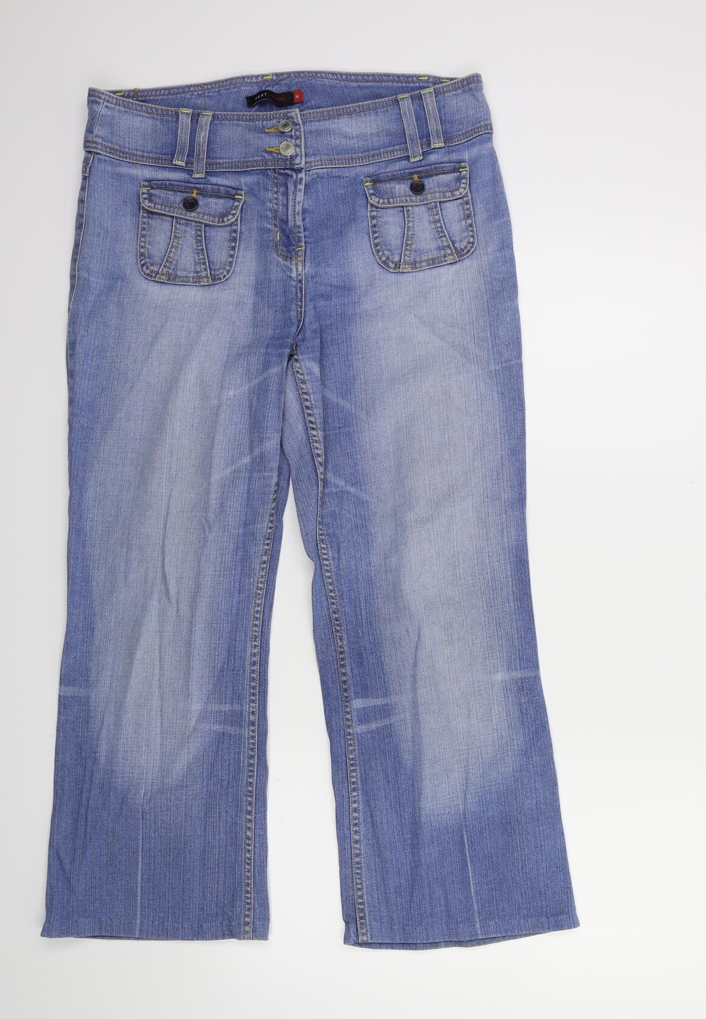 NEXT Womens Blue  Denim Flared Jeans Size 14 L26 in