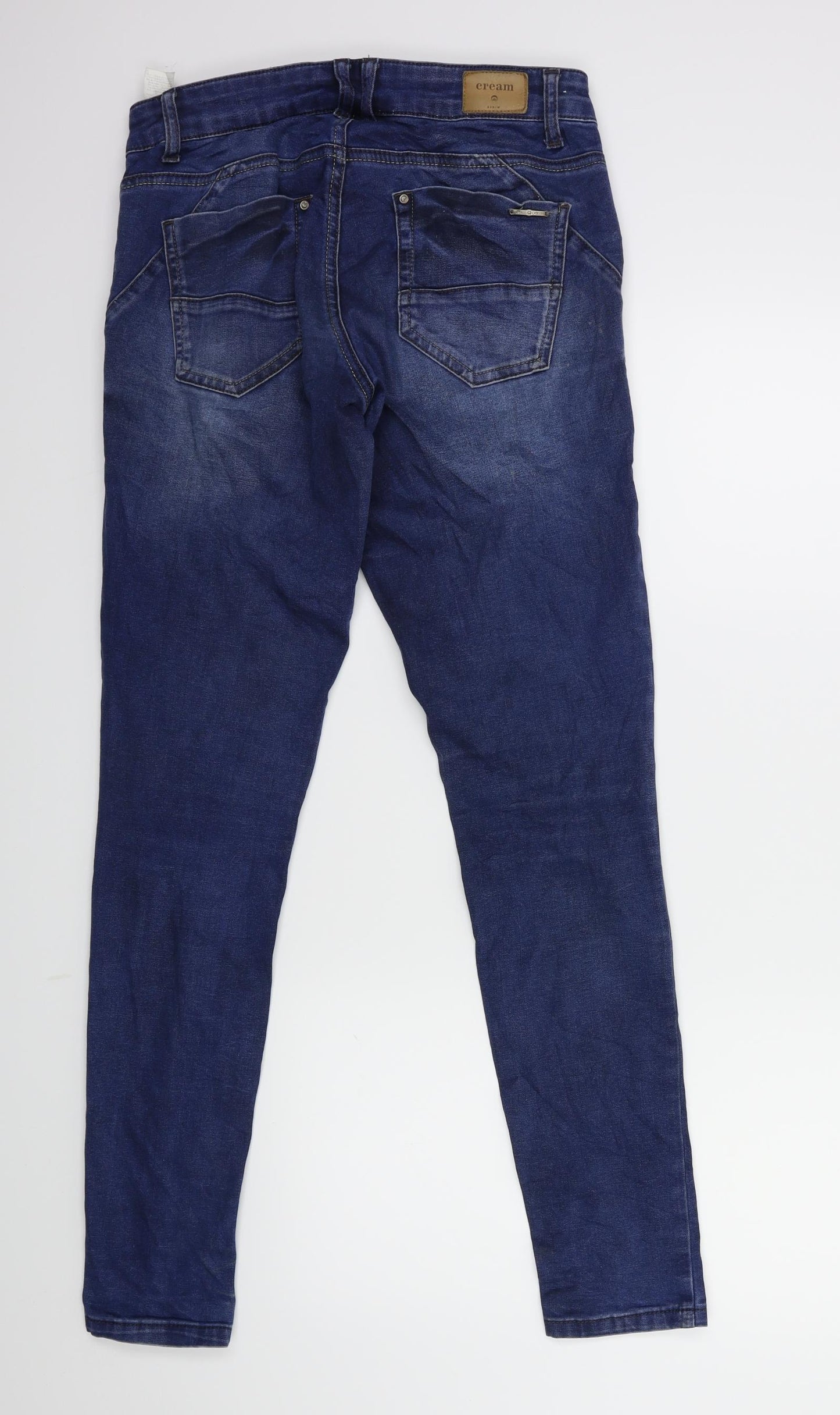 Cream Womens Blue  Denim Skinny Jeans Size 26 in L28 in