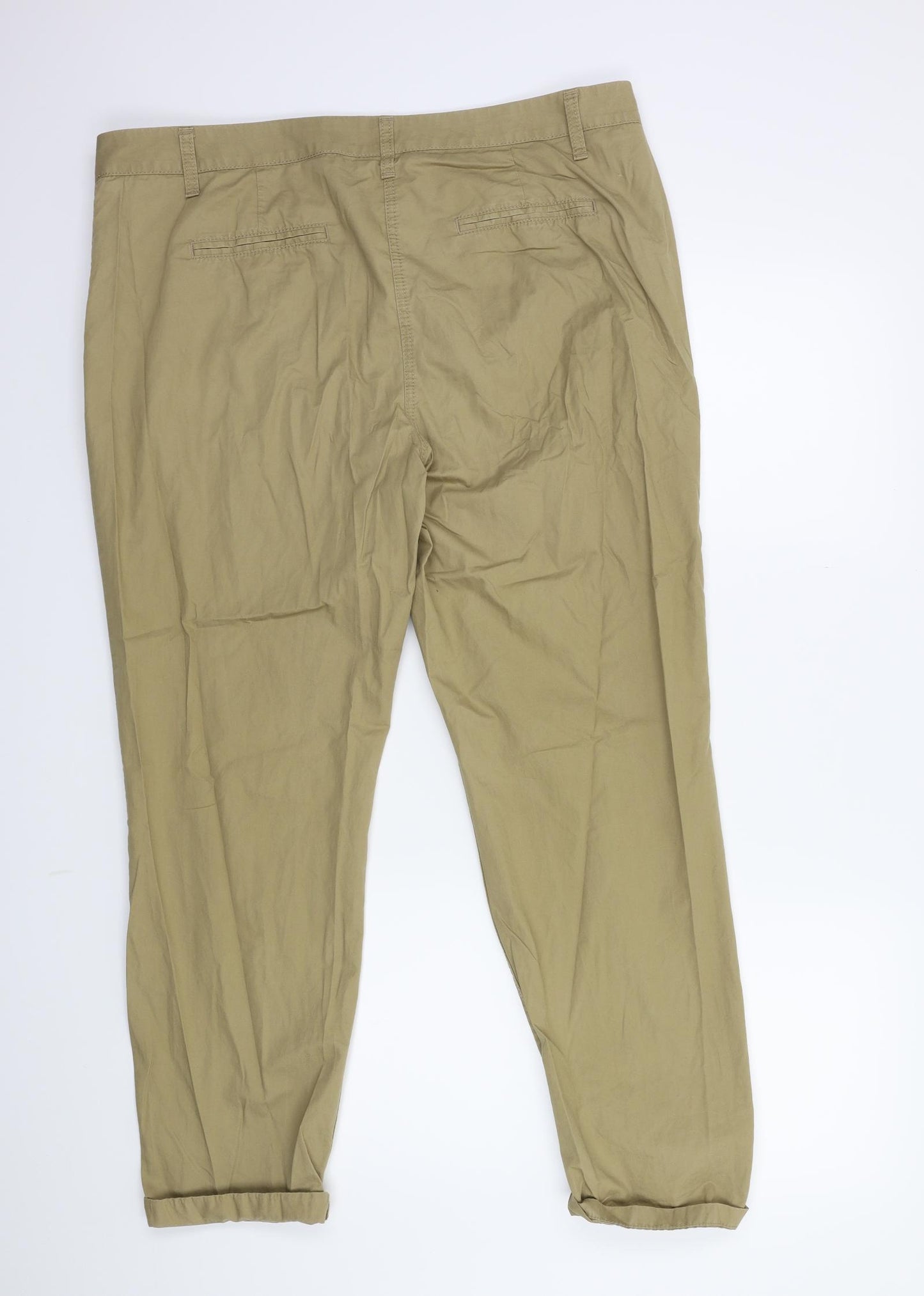 NEXT Womens Beige   Chino Trousers Size 16 L28 in