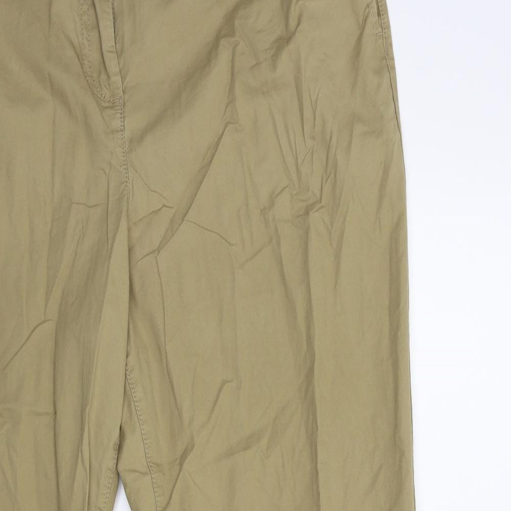 NEXT Womens Beige   Chino Trousers Size 16 L28 in