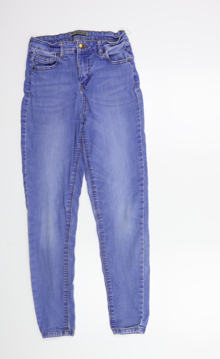 Denim & Co. Womens Blue Denim Skinny Jeans Size 12 L27 in