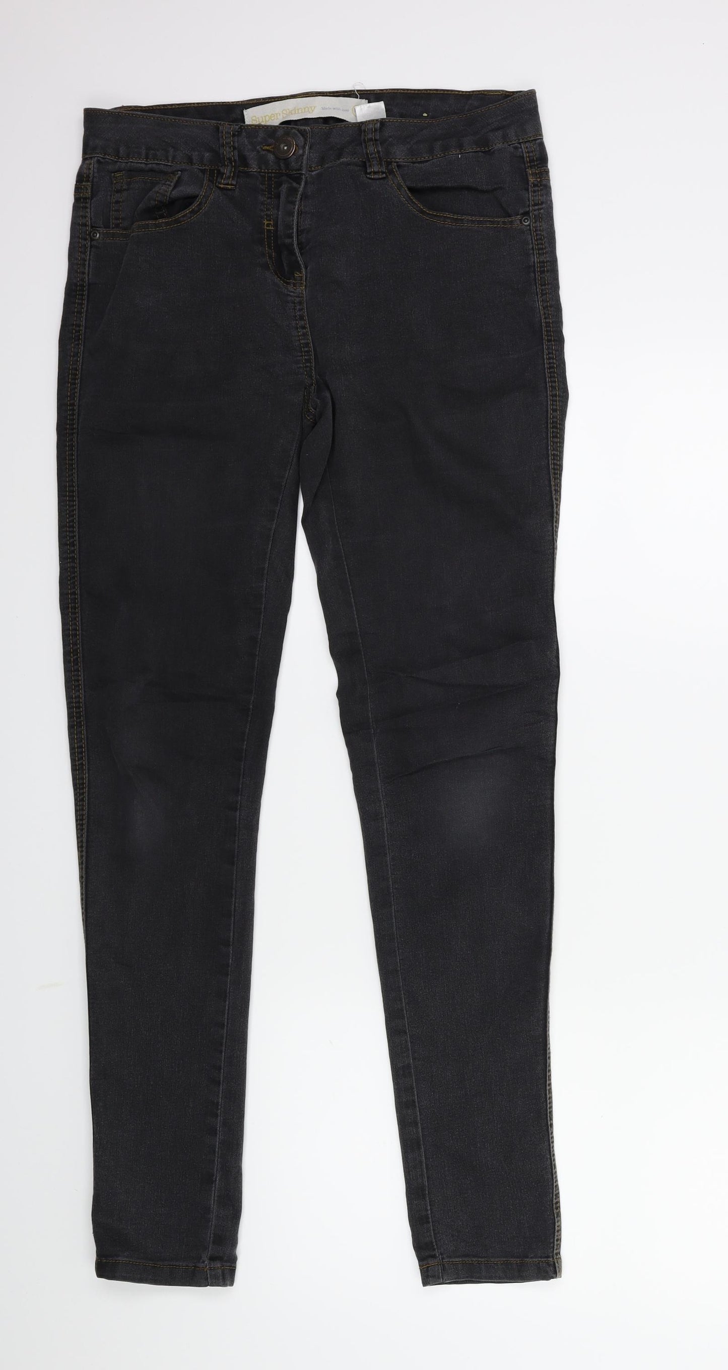 NEXT Womens Black  Denim Skinny Jeans Size 10 L30 in