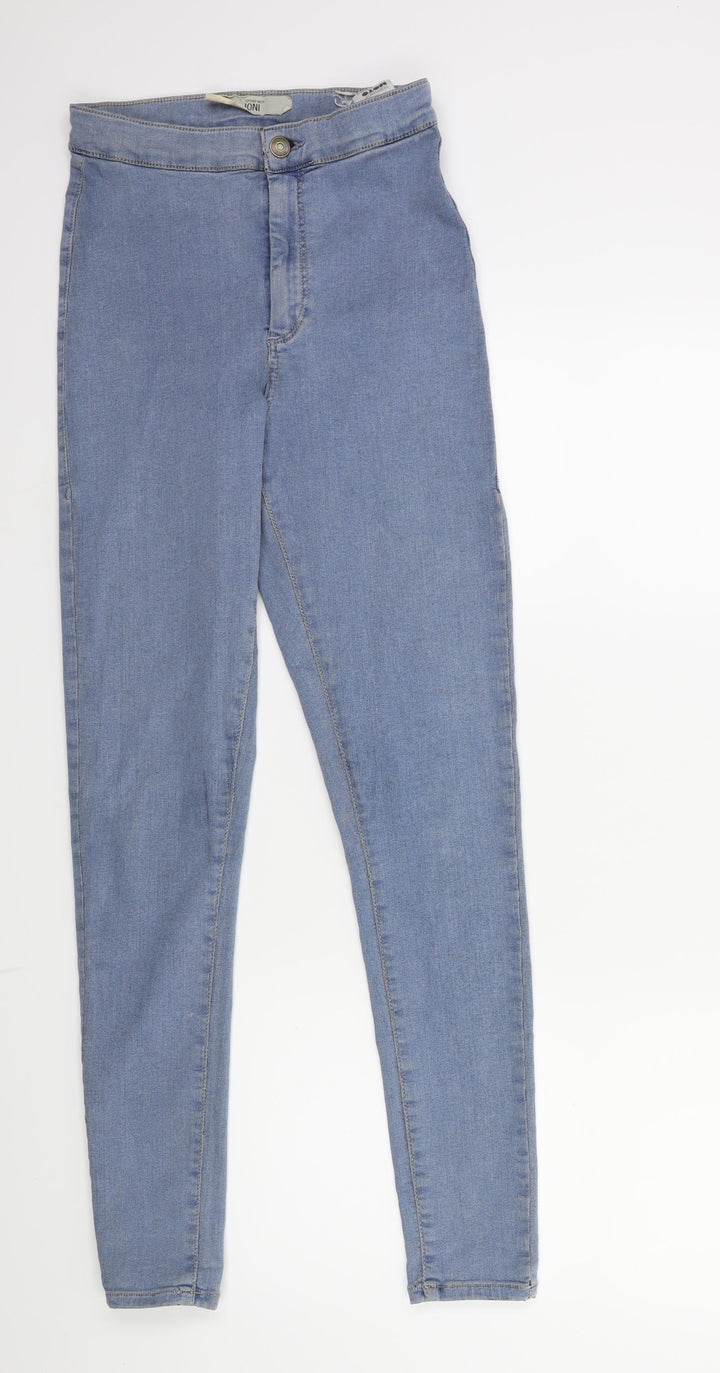 Topshop Womens Blue Denim Skinny Jeans Size 28 in L32 in