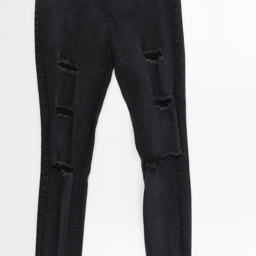 Matalan Womens Black  Denim Skinny Jeans Size 8 L25 in