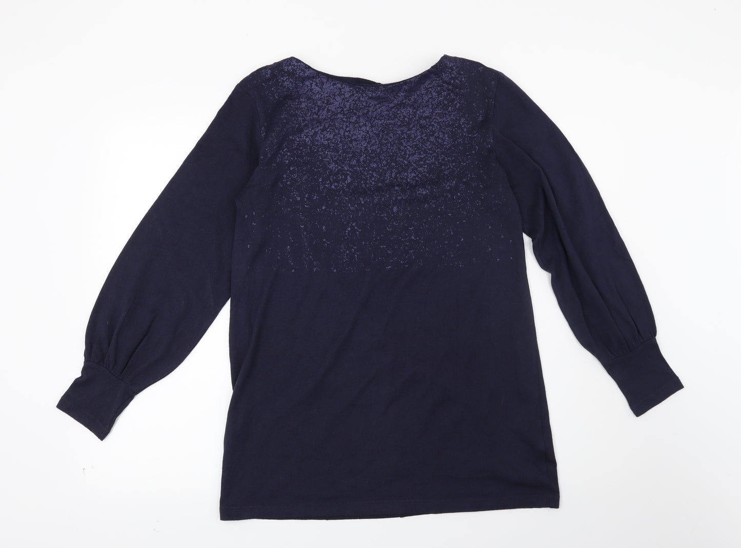Marks and Spencer Womens Blue Geometric  Pullover Sweatshirt Size 10