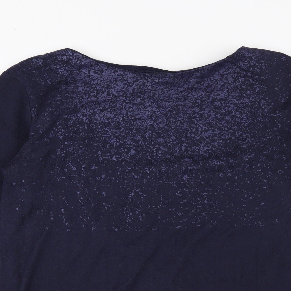 Marks and Spencer Womens Blue Geometric  Pullover Sweatshirt Size 10