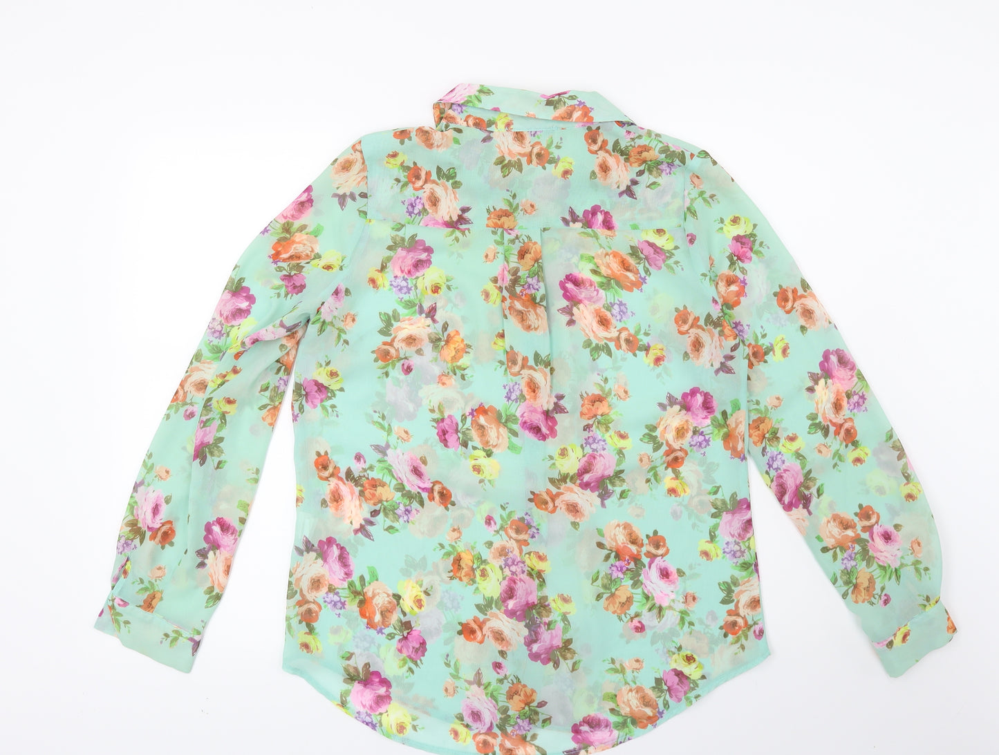 Atmosphere Womens Green Floral  Basic Blouse Size 8