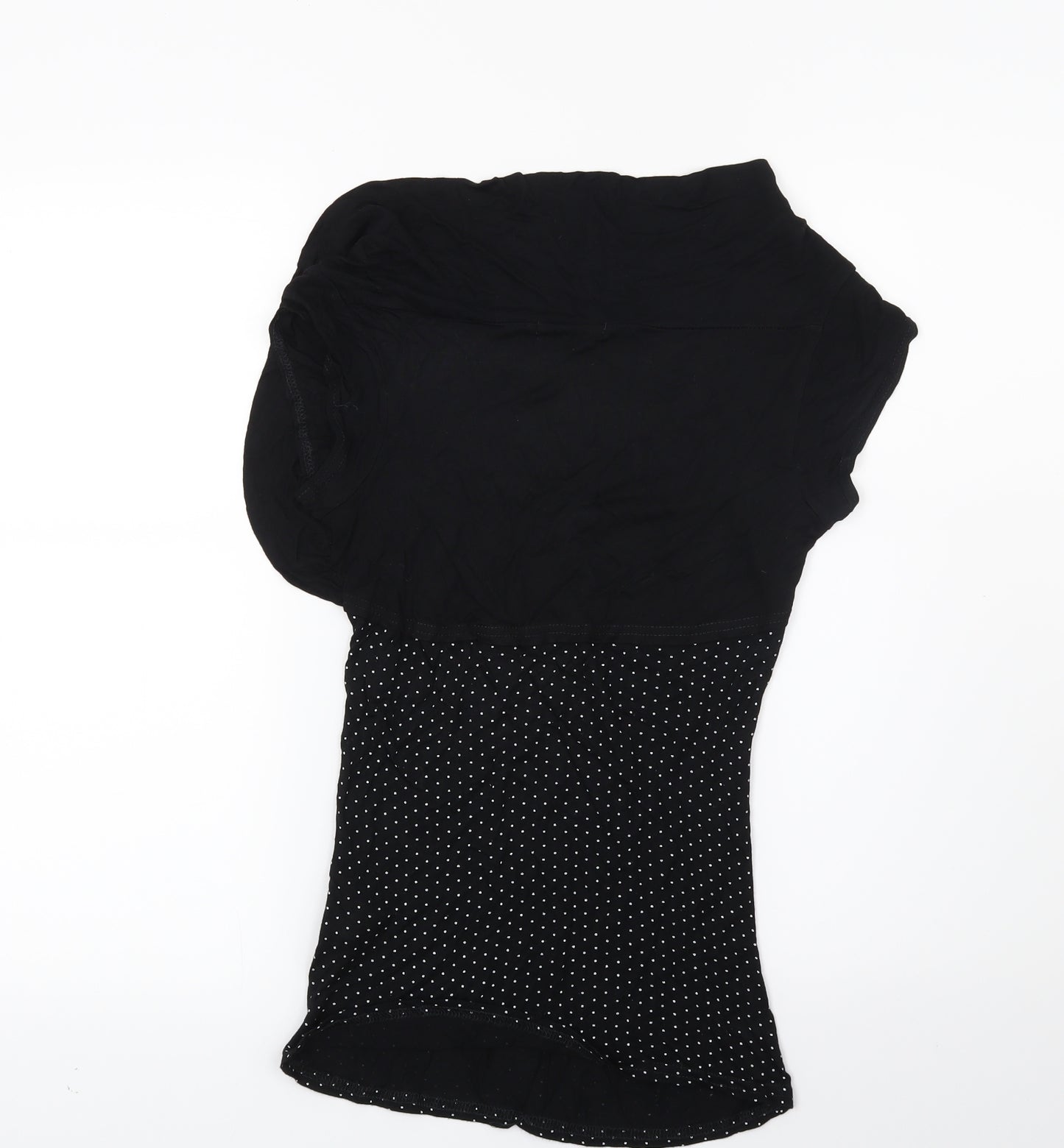Atmosphere Womens Black Polka Dot  Basic Blouse Size 8