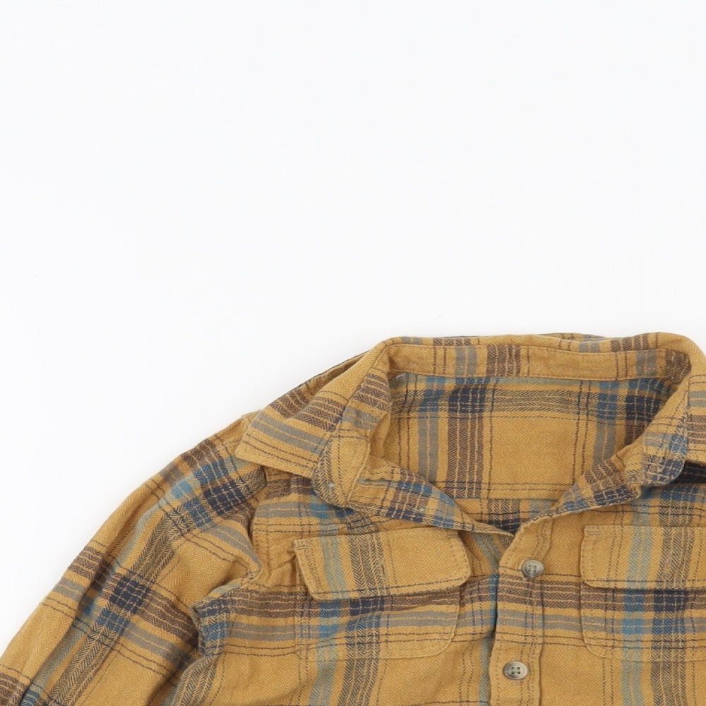 Matalan Boys Yellow Check Rayon Basic Button-Up Size 2-3 Years