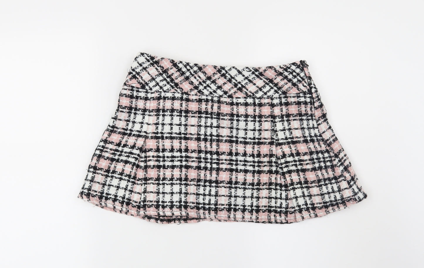 Krisp Womens Pink Check  Mini Skirt Size 10