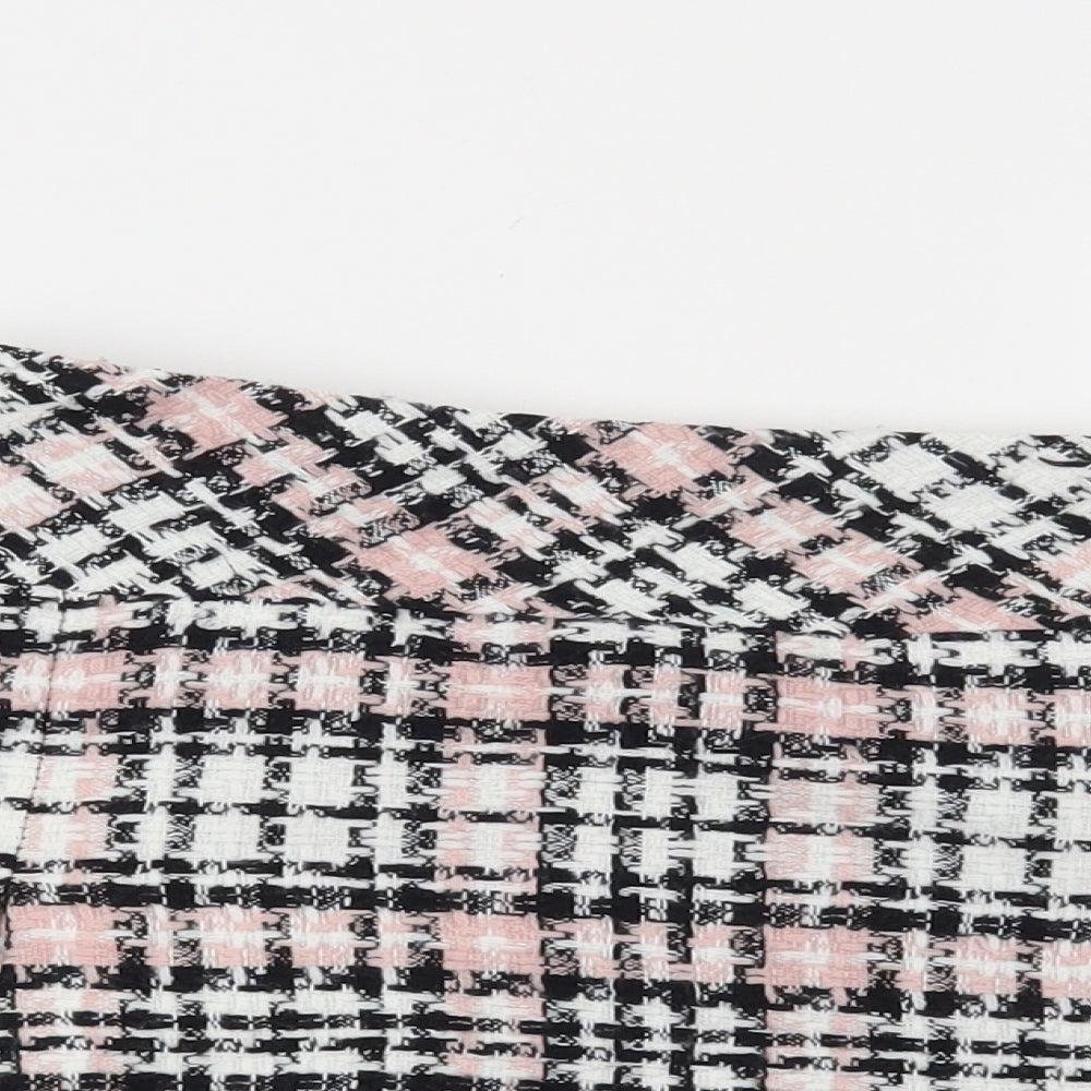 Krisp Womens Pink Check  Mini Skirt Size 10