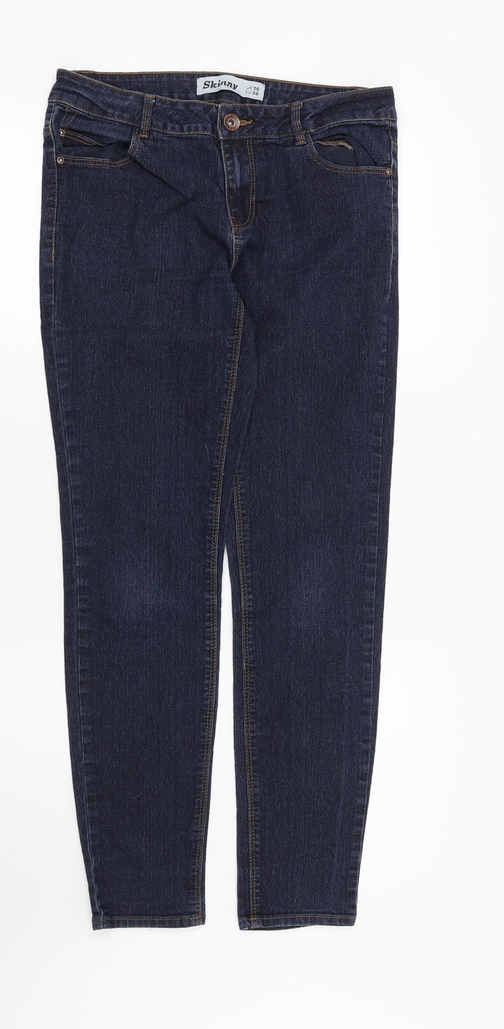 New Look Womens Blue Skinny Jeans Size 10 L28 in