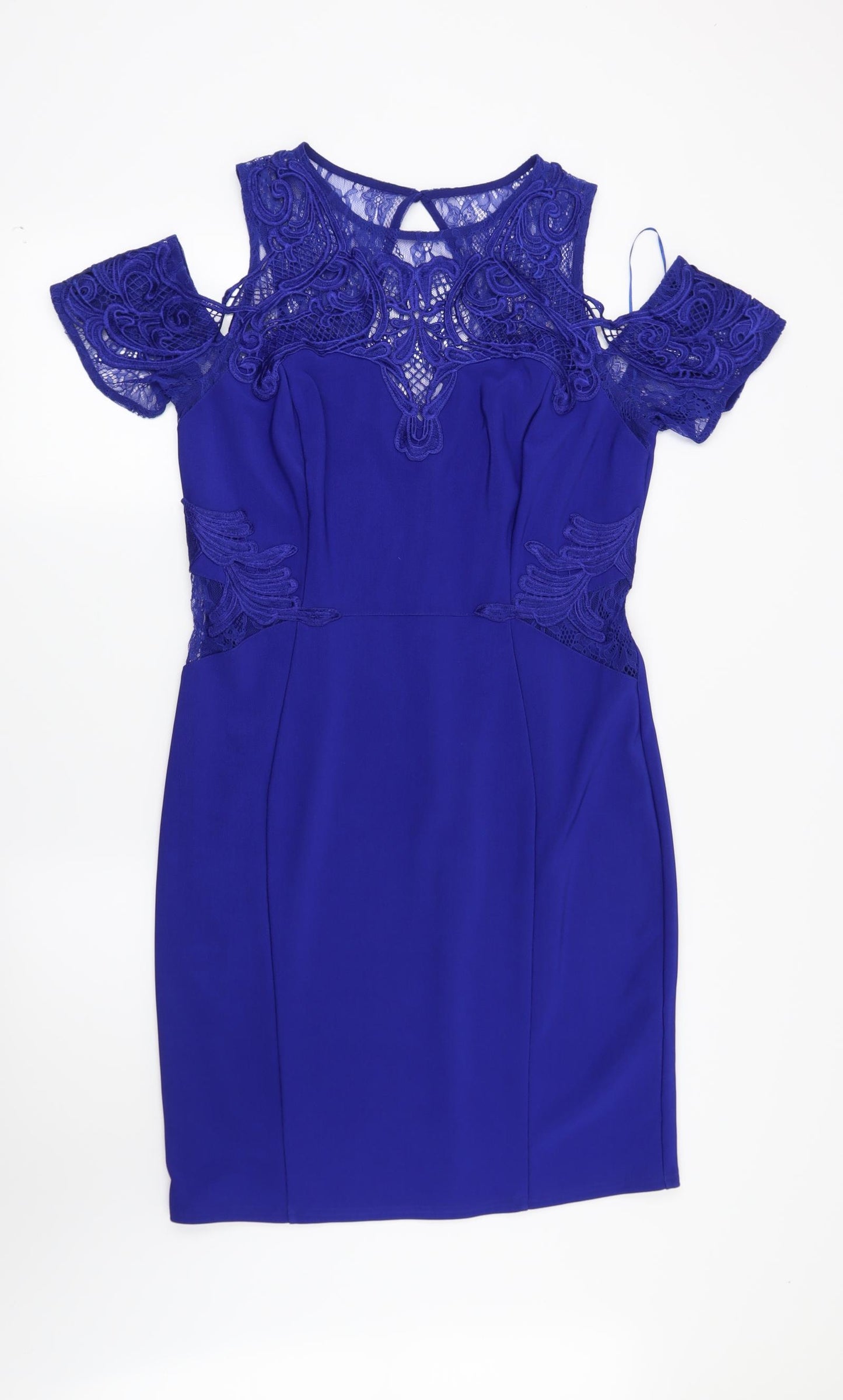 Lipsy Womens Blue Geometric  Shift  Size 18