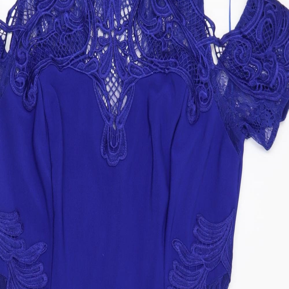 Lipsy Womens Blue Geometric  Shift  Size 18