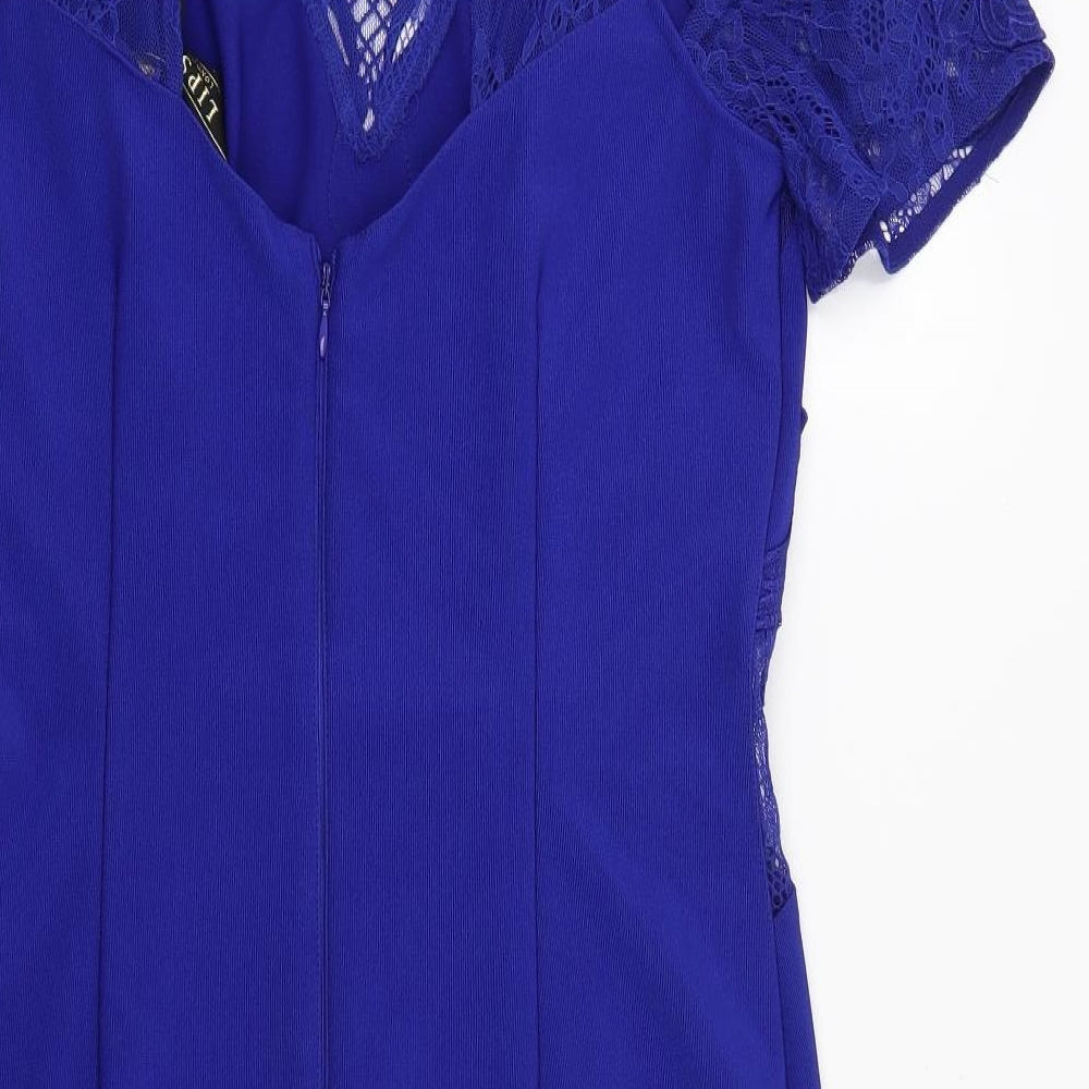Lipsy Womens Blue Geometric  Shift  Size 18