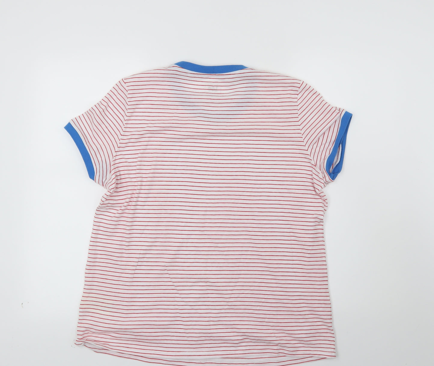 Lee Mens White Striped   T-Shirt Size L