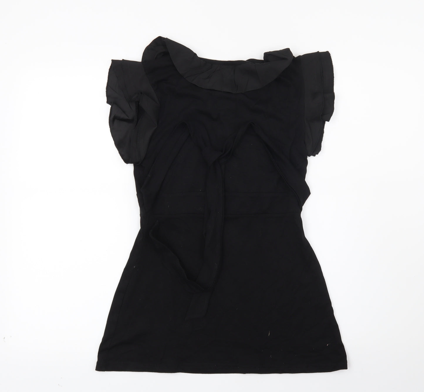 Ribbon Womens Black   Basic Blouse Size XS
