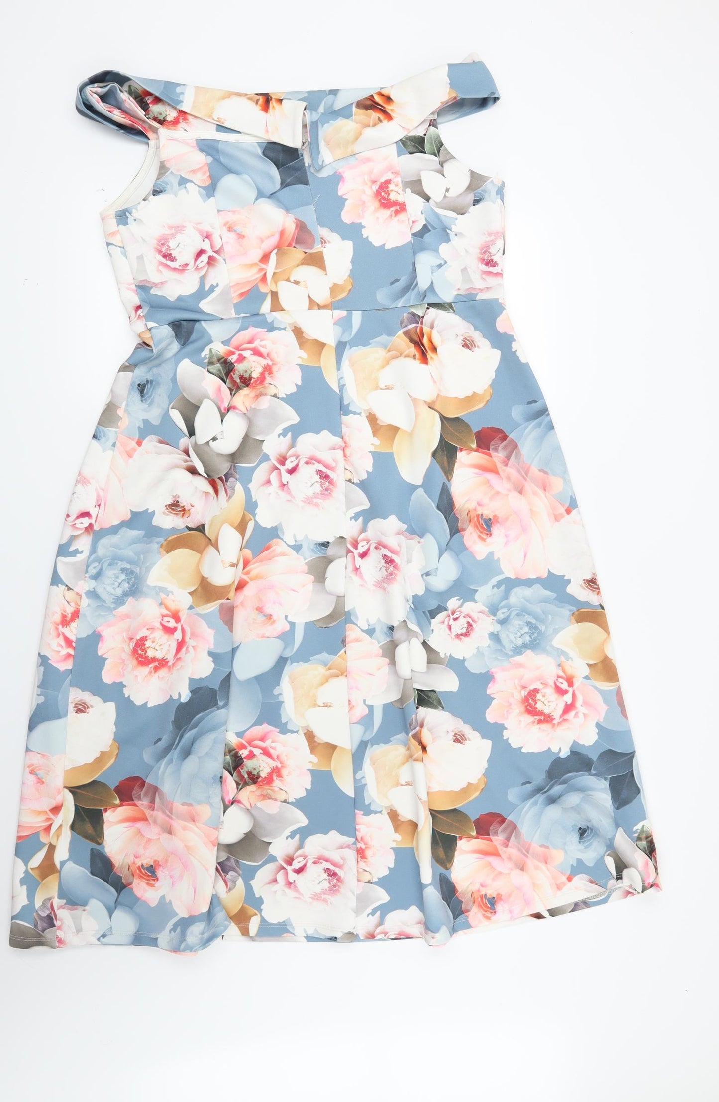 TU Womens Blue Floral  Fit & Flare  Size 16