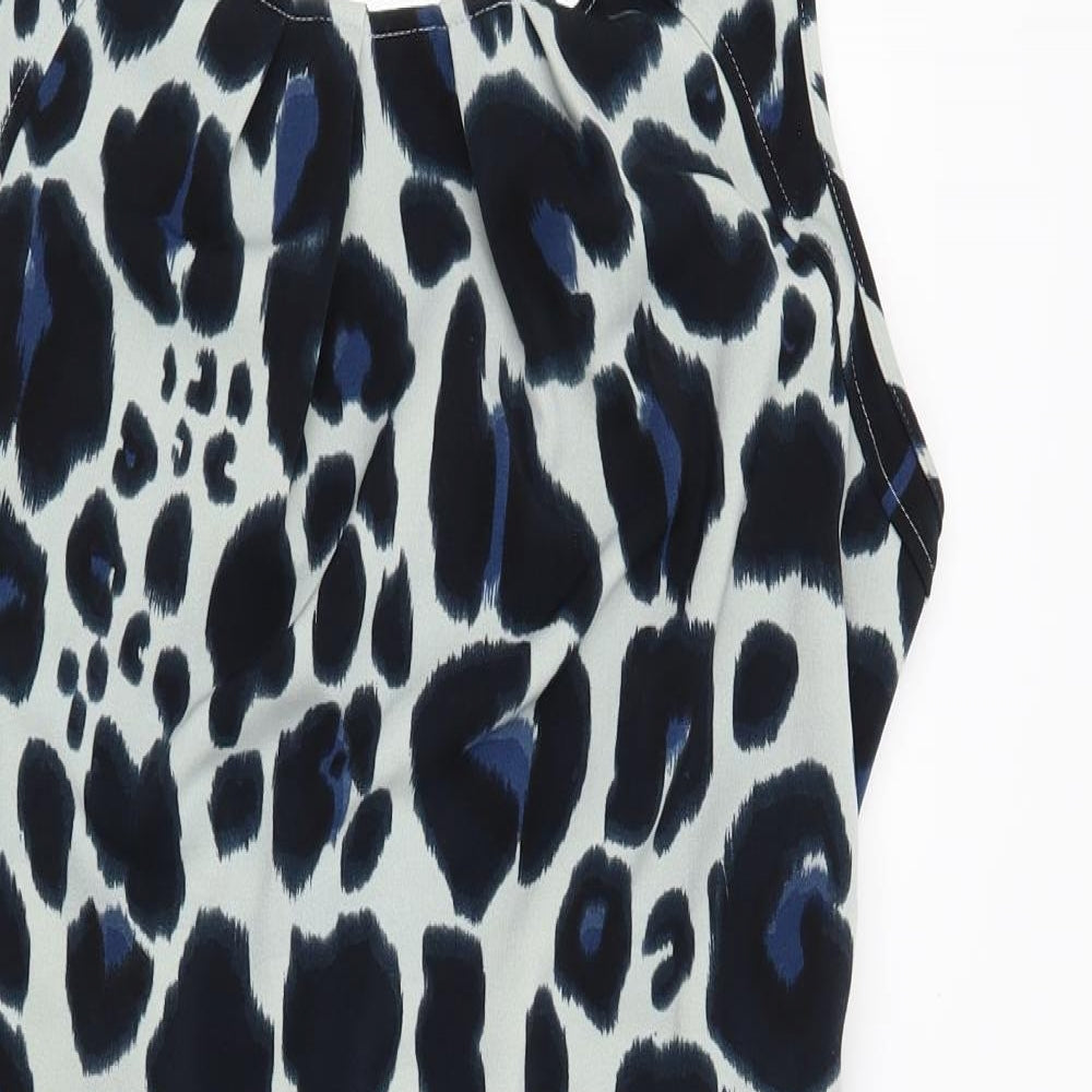 Kardashian Kollection Womens Blue Animal Print  Shift  Size 14
