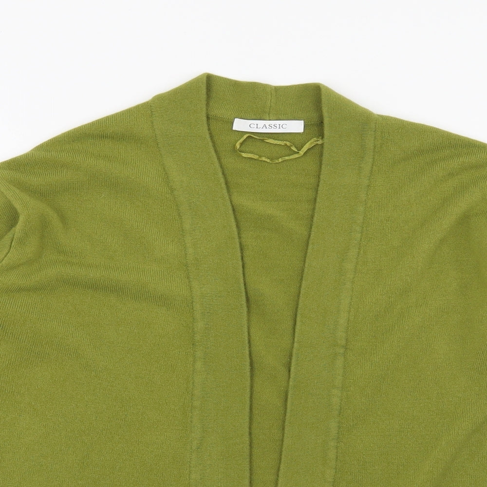 Marks and Spencer Womens Green Striped  Cardigan Jumper Size 8