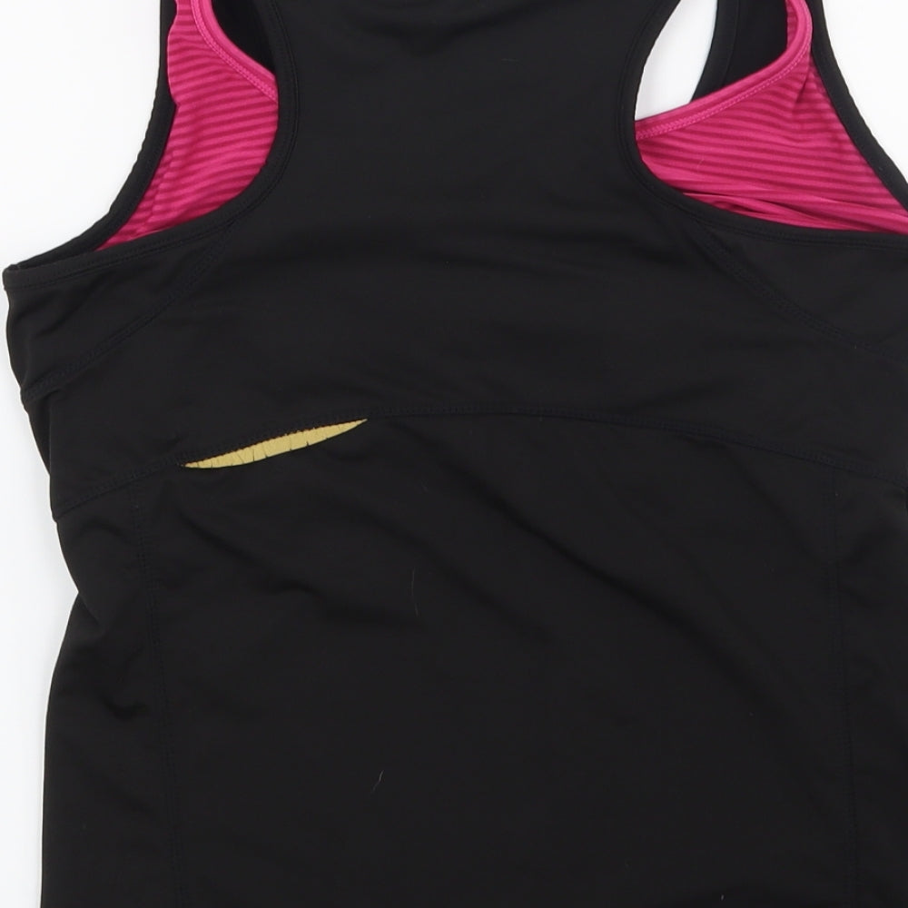 USA Pro Womens Black   Basic T-Shirt Size 10