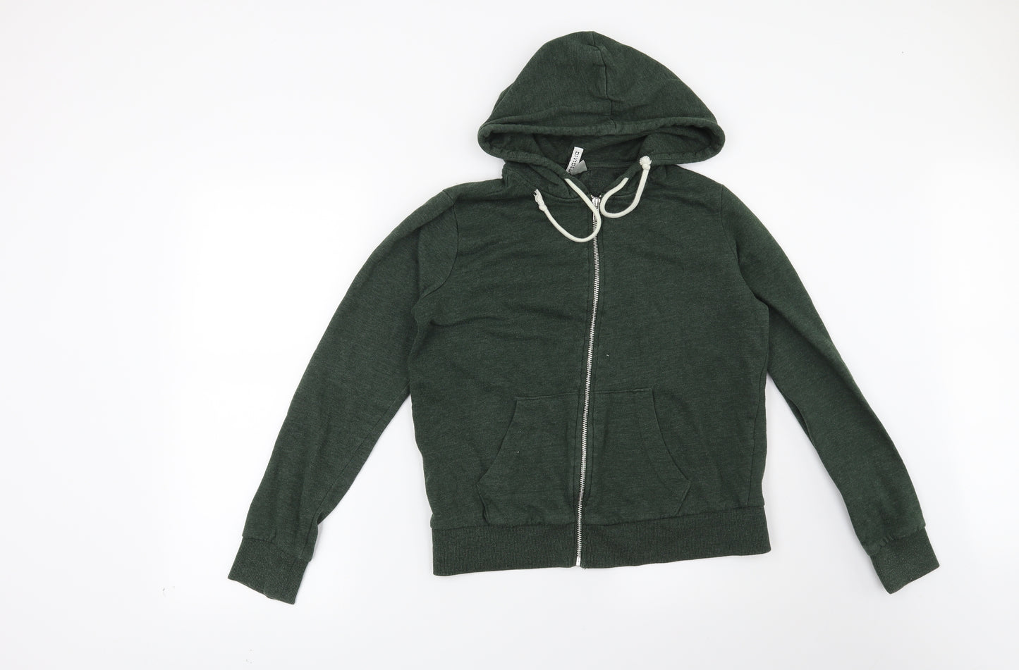 H&M Womens Green   Full Zip Hoodie Size M