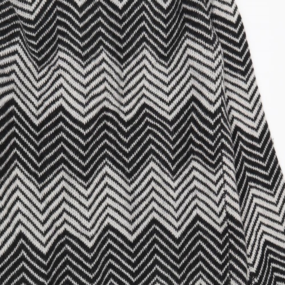 Woolovers Womens Black Geometric  Cardigan Jumper Size S