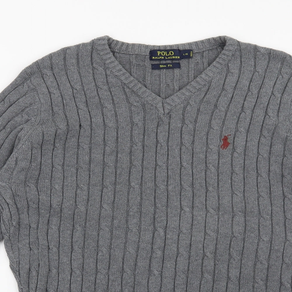 Polo Ralph Lauren Mens Grey   Pullover Jumper Size L