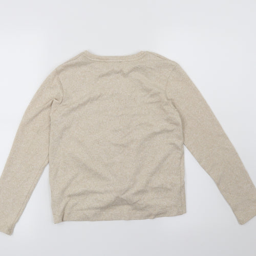 Marks and Spencer Girls Beige   Pullover Jumper Size 11-12 Years