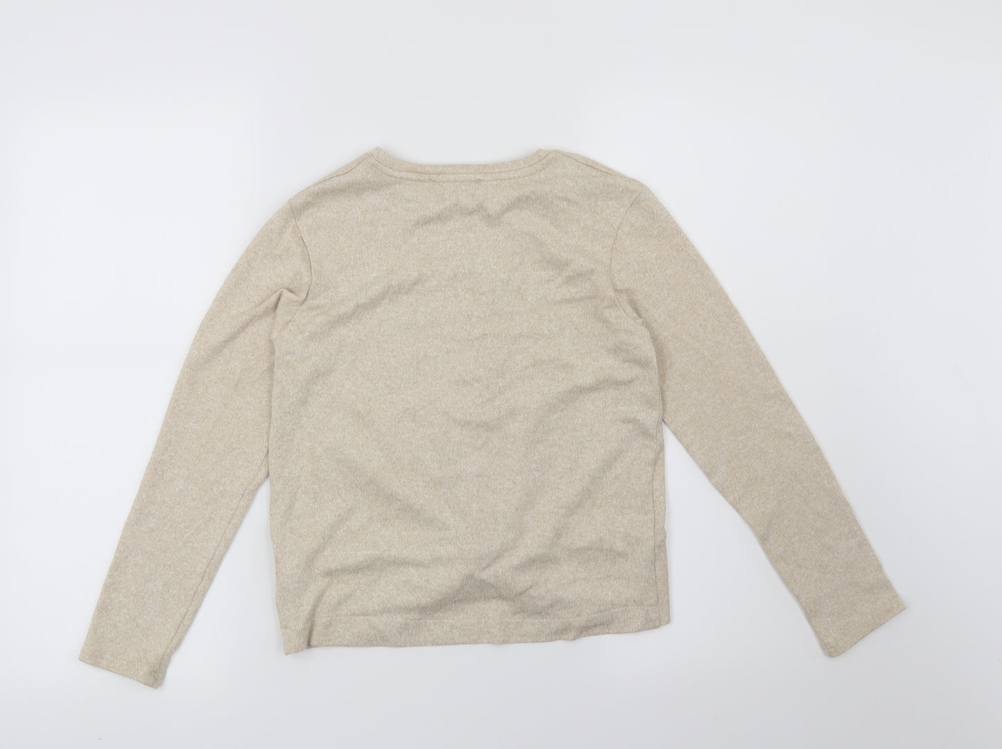 Marks and Spencer Girls Beige   Pullover Jumper Size 11-12 Years