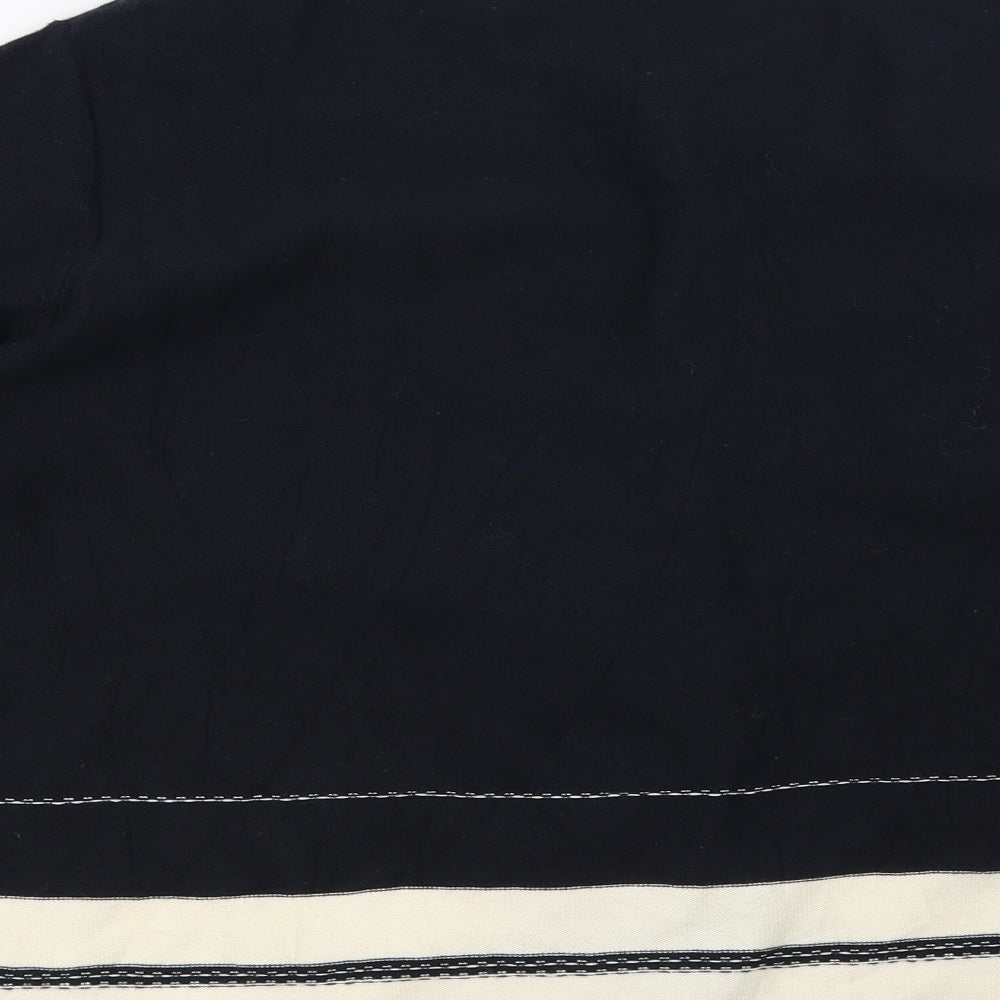 Marks and Spencer Womens Blue Striped  Cardigan Jumper Size 20