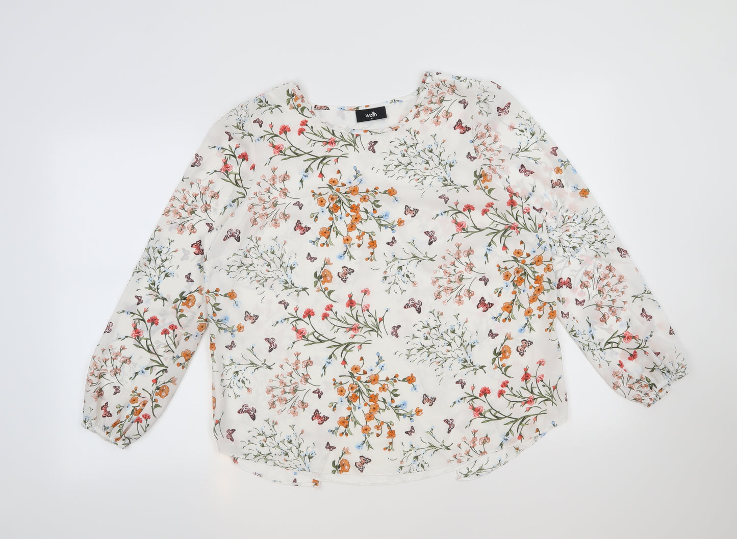 Wallis Womens Ivory Floral  Basic Blouse Size M