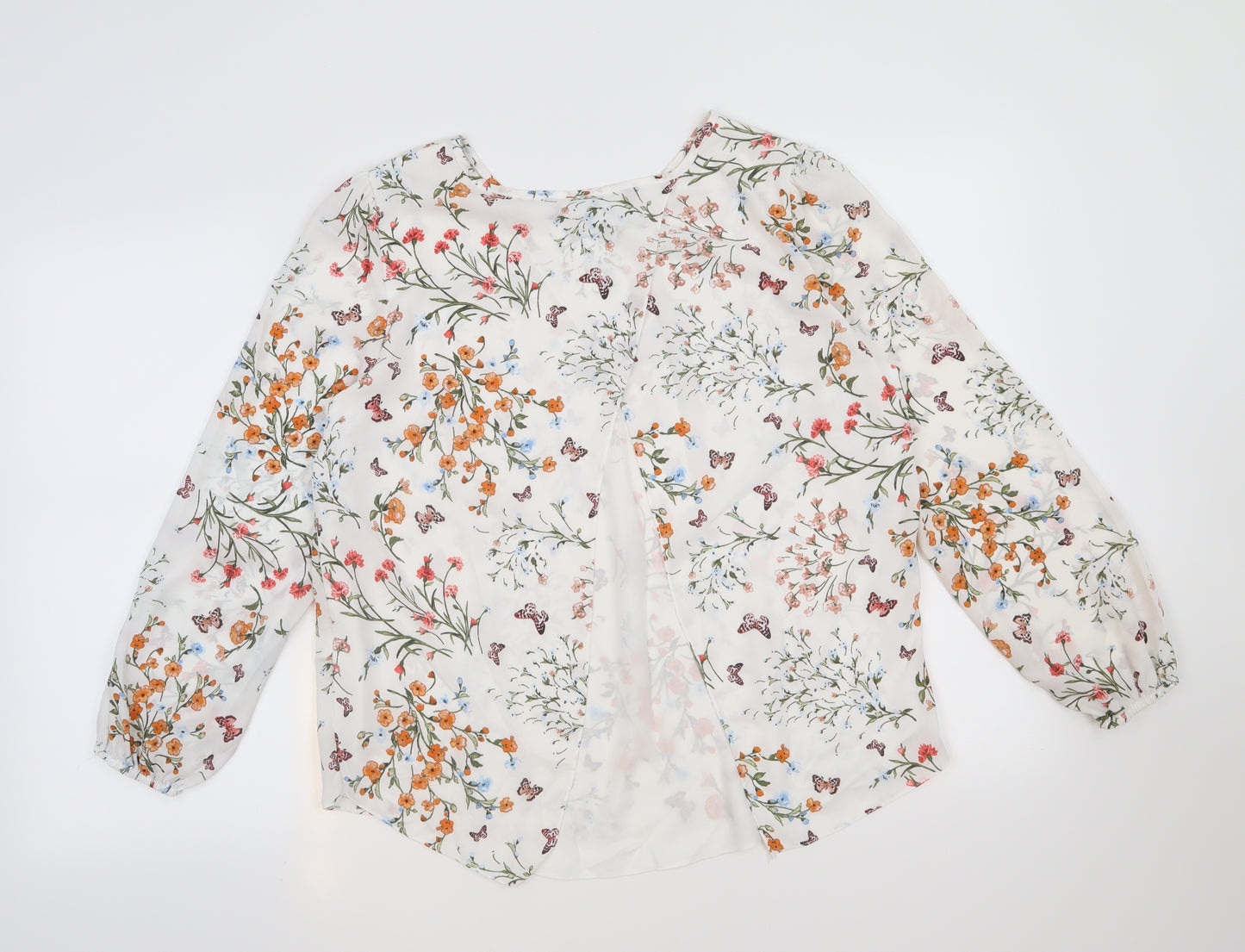 Wallis Womens Ivory Floral  Basic Blouse Size M