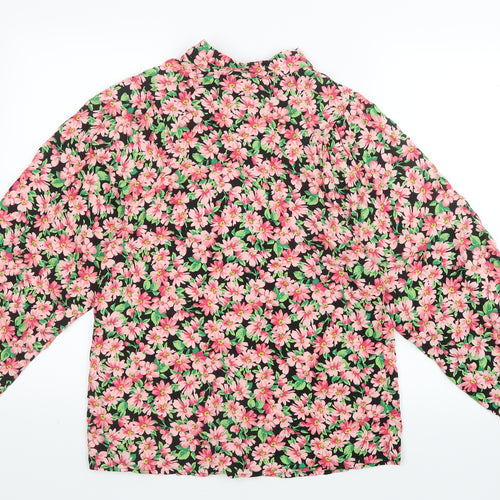 F&F Womens Pink Floral  Basic Blouse Size 10