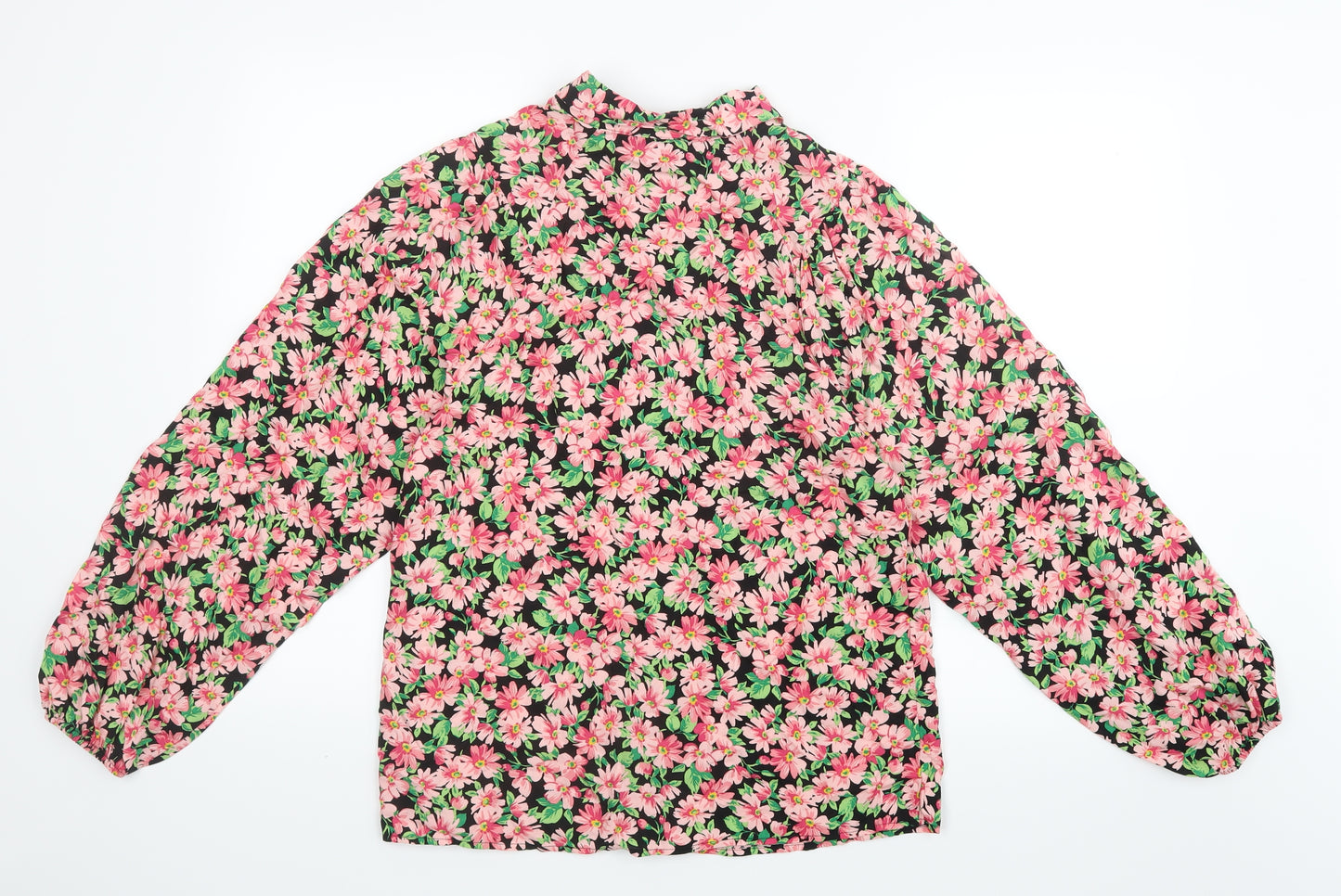 F&F Womens Pink Floral  Basic Blouse Size 10