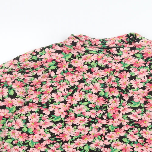 F&F Womens Pink Floral  Basic Blouse Size 10