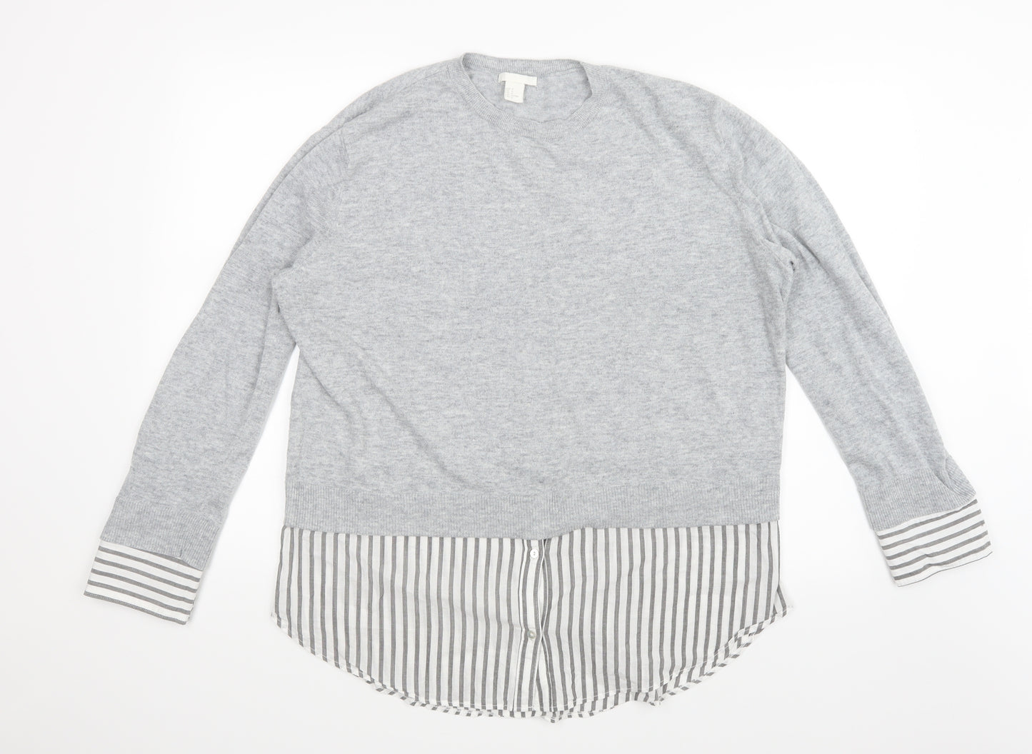 H&M Womens Grey   Pullover Jumper Size M